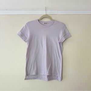 Auralee Seamless Crew Neck Tee Shirt - Light Purple - Size 1 / S - La Garconne